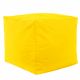 Giallo Sole Pouf Cubo Ecopelle