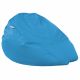 Azzurro Pouf Sacco Per Bambini Ecopelle