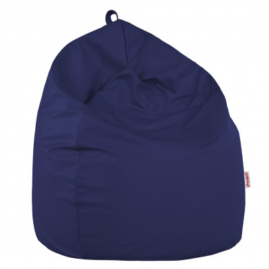 Pouf Sacco Blu Scuro Ecopelle