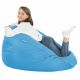 Pouf Sacco XL Azzurro Ecopelle