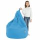 Pouf Sacco XL Azzurro Ecopelle