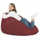 Pouf Sacco XL Bordeuax Ecopelle