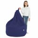 Pouf Sacco XL Blu Scuro Ecopelle