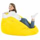 Pouf Sacco XL Giallo Sole Ecopelle