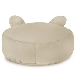 Stile elegante poggiapiede in velluto perla, ideale per salotti e spazi per bambini