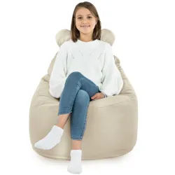 Morbida poltrona pouf in velluto teddy per spazi accoglienti per bambini