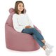 Poltrona Pouf Teddy Velluto Rosa Cipria