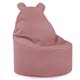 Poltrona Pouf Teddy Velluto Rosa Cipria