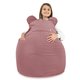Poltrona Pouf Teddy Velluto Rosa Cipria
