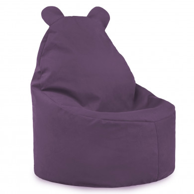 Poltrona Pouf Teddy Velluto Viola