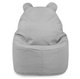 Poltrona Pouf Teddy Velluto Grigio Chiaro