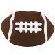 Marrone scuro Pouf Pallone Morbido Rugby Classico