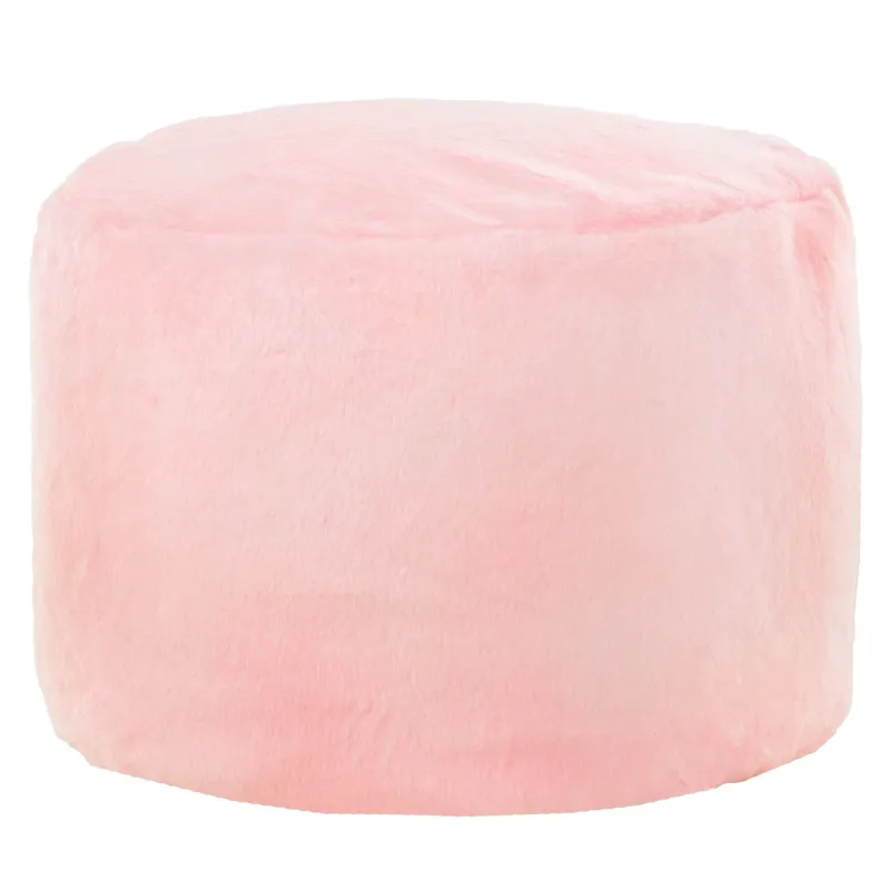 Pouf Rotondo Cilindro - Pelliccia Sintetica Yeti