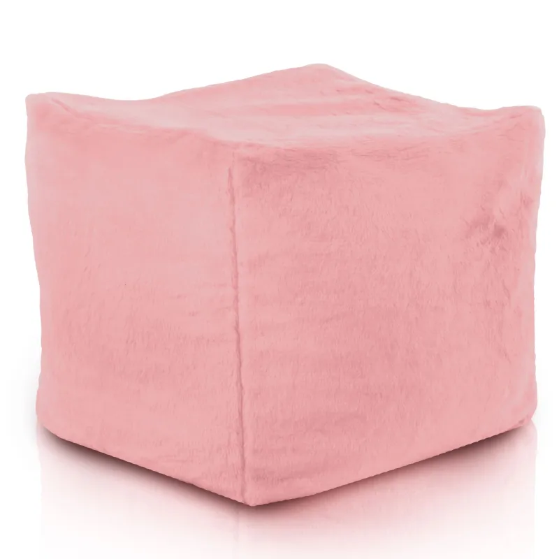 Pouf Cubo Quadrato - Pelliccia Sintetica Yeti