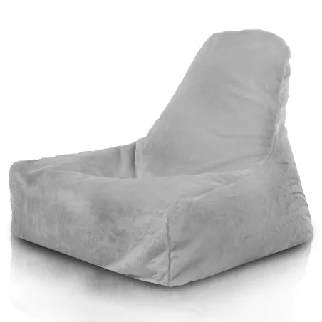 Poltrona Pouf Sacco con Schienale Bali - Pelliccia Sintetica Yeti