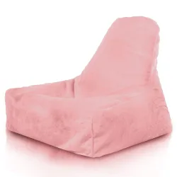 Poltrona Pouf Sacco con Schienale Bali - Pelliccia Sintetica Yeti