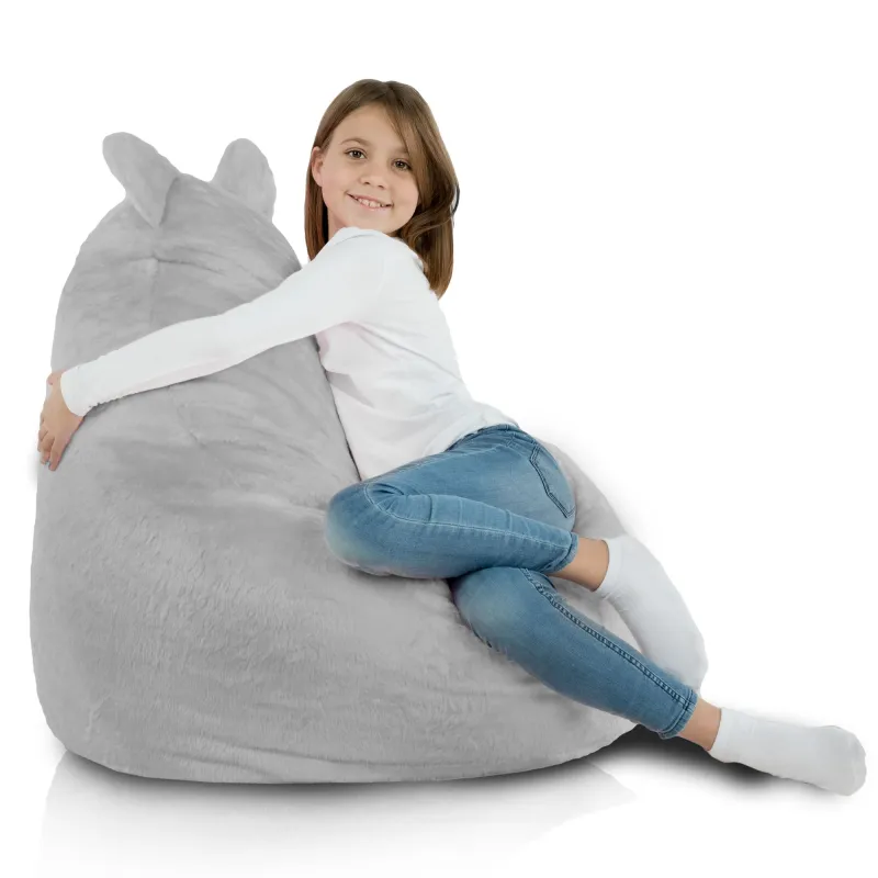 Poltrona Pouf Sacco per bambini Teddy - Pelliccia Sintetica Yeti – vista 4