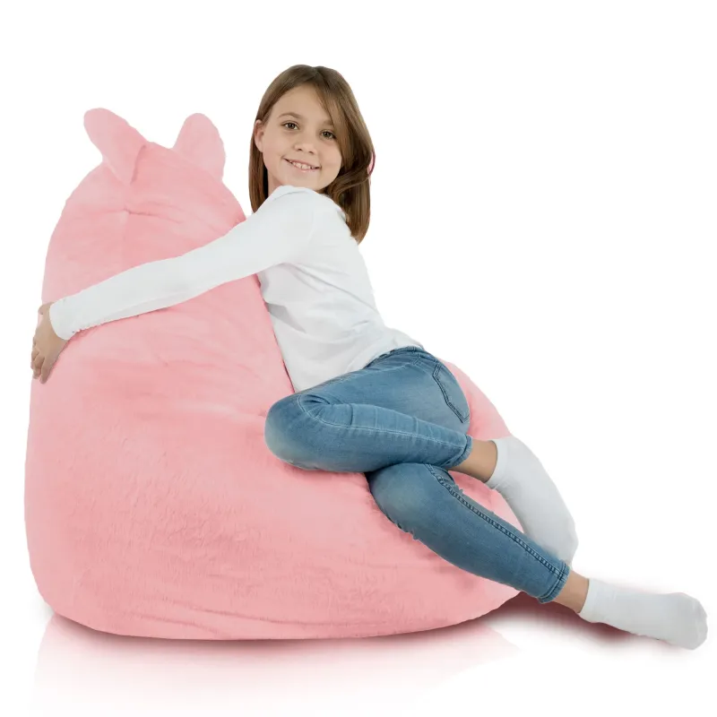 Poltrona Pouf Sacco per bambini Teddy - Pelliccia Sintetica Yeti – vista 4