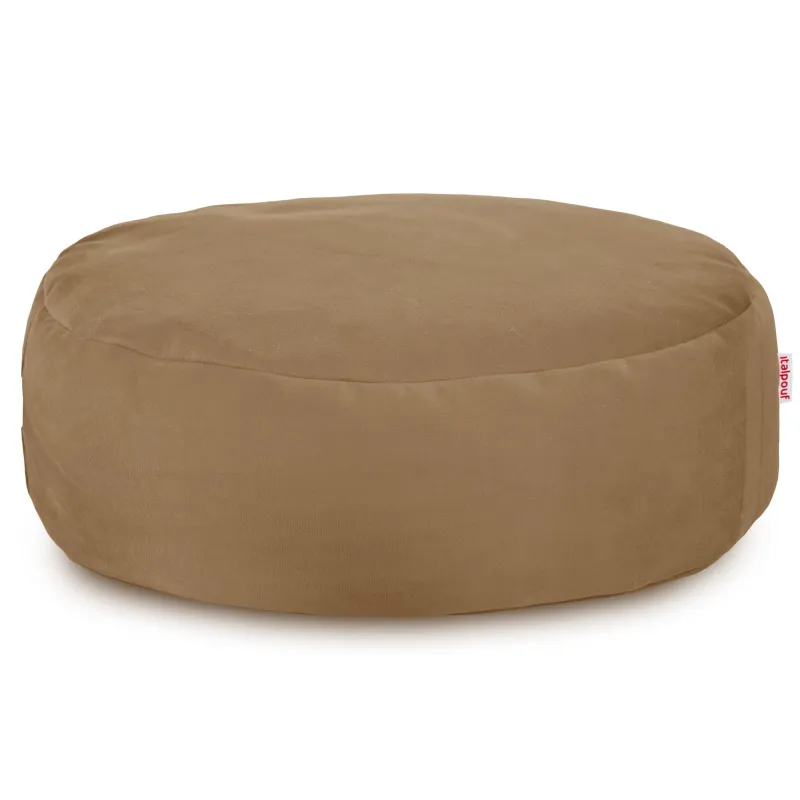 Pouf Poggiapiedi Rotondo - Velluto Soft