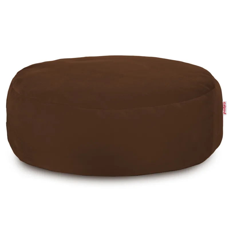 Pouf Poggiapiedi Rotondo - Velluto Soft