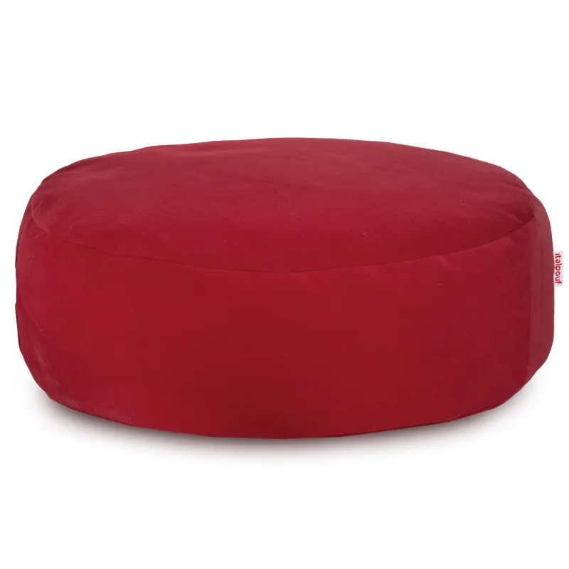 Pouf Poggiapiedi Rotondo - Velluto Soft