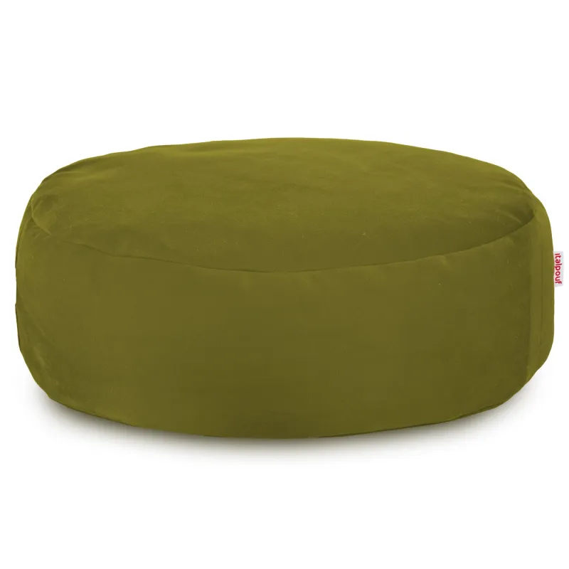Pouf Poggiapiedi Rotondo - Velluto Soft