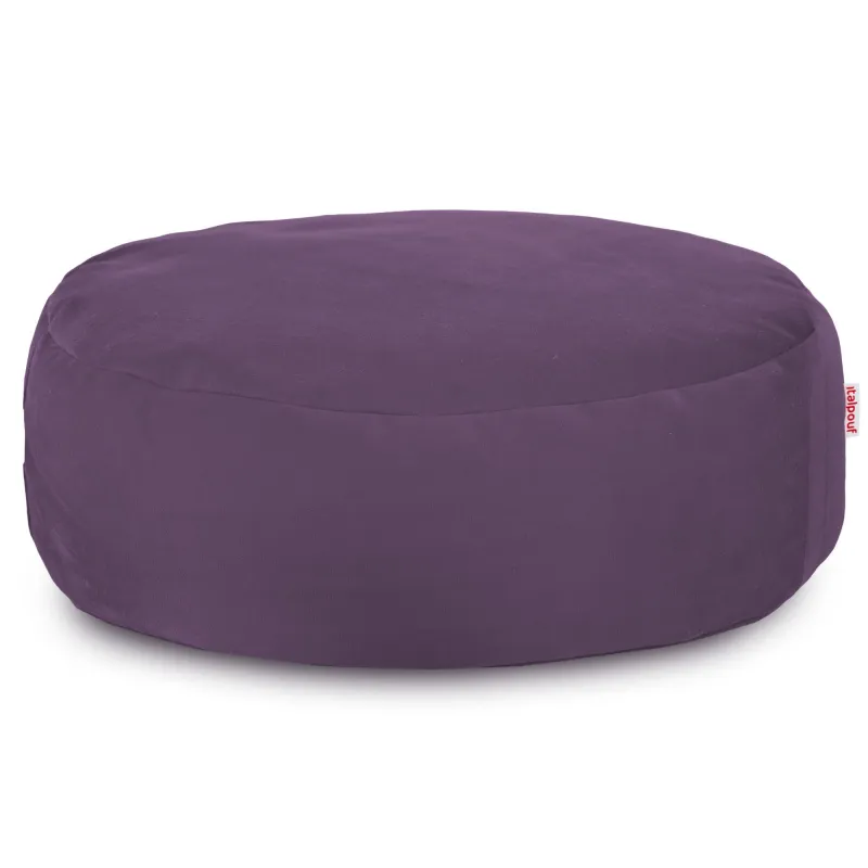 Pouf Poggiapiedi Rotondo - Velluto Soft