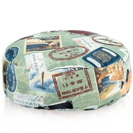 Pouf poggiapiedi Travel con design elegante, perfetto per il relax in casa