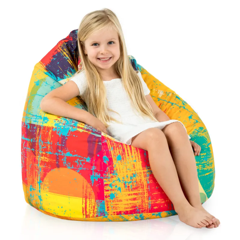 Poltrona Pouf Sacco L per bambini -Tessuto Stampato Premium – vista 8