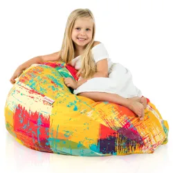 Poltrona Pouf Sacco L per bambini -Tessuto Stampato Premium – vista 9