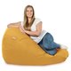 Senape Pouf Sacco Morbido XXL Velluto
