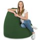 Verde Scuro Pouf Sacco Morbido XXL Velluto