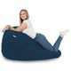 Blu Scuro Pouf Sacco Morbido XXL Velluto