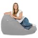 Grigio Chiaro Pouf Sacco Morbido XXL Velluto