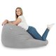 Grigio Chiaro Pouf Sacco Morbido XXL Velluto