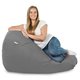 Grigio Medio Pouf Sacco Morbido XXL Velluto