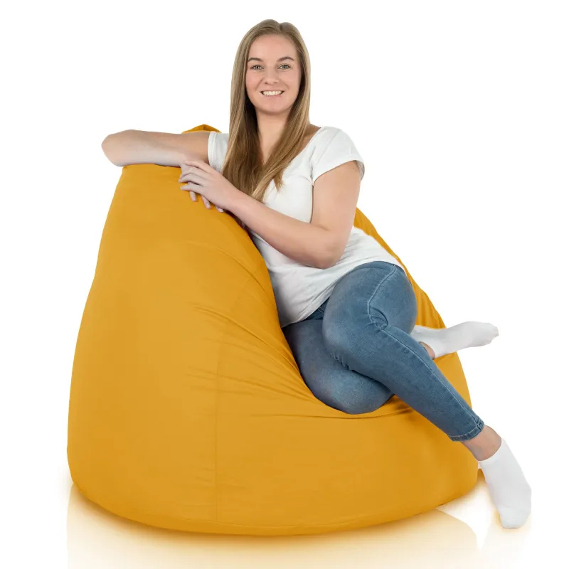 Giallo Pouf Sacco Da Esterno / Interno XXL 