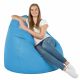 Azzurro Pouf Sacco Gigante XXL Ecopelle