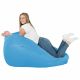 Azzurro Pouf Sacco Gigante XXL Ecopelle