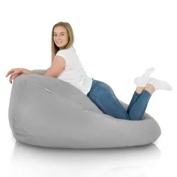 Pouf sacco Yeti grigio comodo, perfetto per le stanze dei bambini
