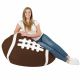 Marrone scuro Pouf Pallone Morbido Rugby Classico