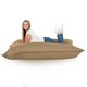 Beige Cuscino Gigante Esterno XXL Sfoderabile