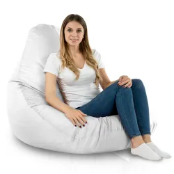 Bianco Pouf Poltrona Sacco XXL Esterno