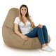 Beige Pouf Poltrona Sacco XXL Esterno Comodo