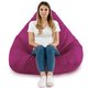 Fucsia Pouf Poltrona Sacco XXL Esterno Con Schienale
