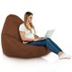 Marrone Scuro Pouf Poltrona Sacco XXL Esterno