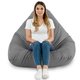 Grigio Pouf Poltrona Sacco XXL Esterno Comodo