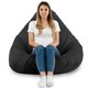 Nero Pouf Poltrona Sacco XXL Esterno Elegante