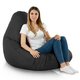 Nero Pouf Poltrona Sacco XXL Esterno Elegante