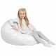 Bianco Pouf Sacco Per Bambini Ecopelle